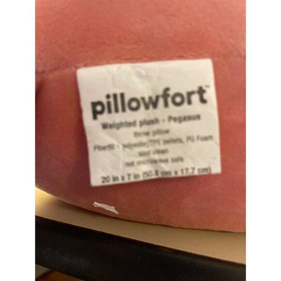 Pillowfort Weighted Plush Pegasus Throw Pillow Pink & Gold Polyester - Picture 6 of 10